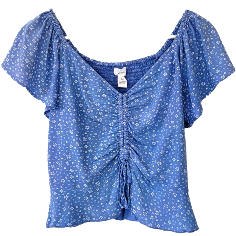 Japna Floral Ruched Top